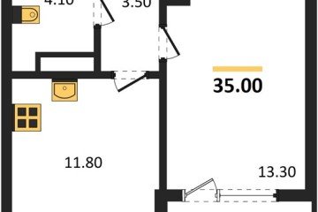 Фото №1: 1-комнатная квартира 35 м² - Краснодар, мкр. Карасунский внутригородской округ, 