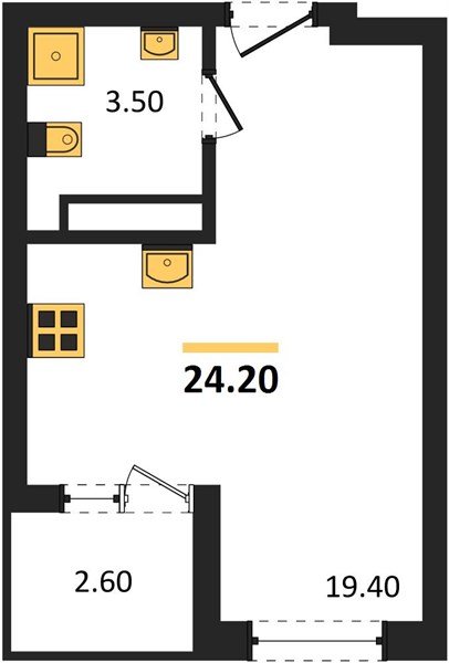 Фото №1: Студия 24 м² - Краснодар, мкр. Карасунский внутригородской округ