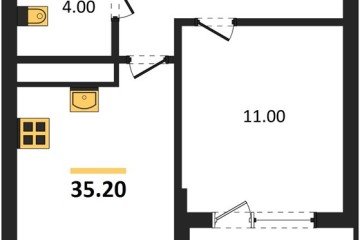 Фото №1: 1-комнатная квартира 35 м² - Краснодар, мкр. Карасунский внутригородской округ, 