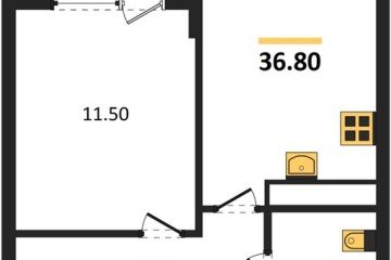 Фото №1: 1-комнатная квартира 36 м² - Краснодар, мкр. Карасунский внутригородской округ, 