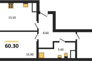 Фото №1: 2-комнатная квартира 60 м² - Краснодар, мкр. Карасунский внутригородской округ, 