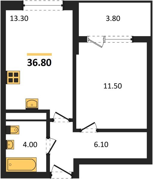 Фото №1: 1-комнатная квартира 36 м² - Краснодар, мкр. Карасунский внутригородской округ