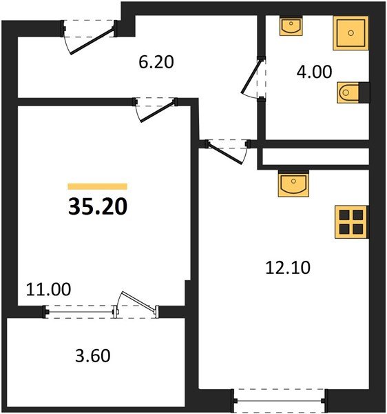 Фото №1: 1-комнатная квартира 35 м² - Краснодар, мкр. Карасунский внутригородской округ