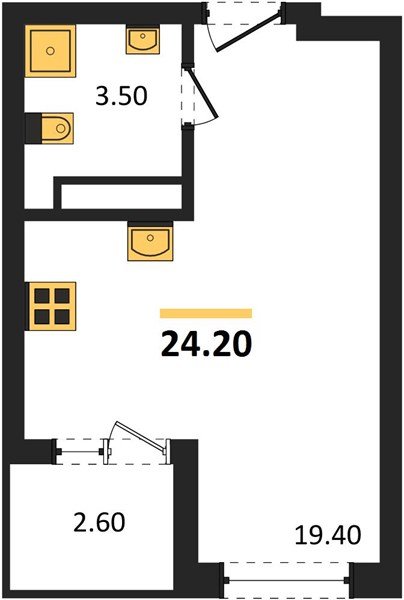 Фото №1: Студия 24 м² - Краснодар, мкр. Карасунский внутригородской округ