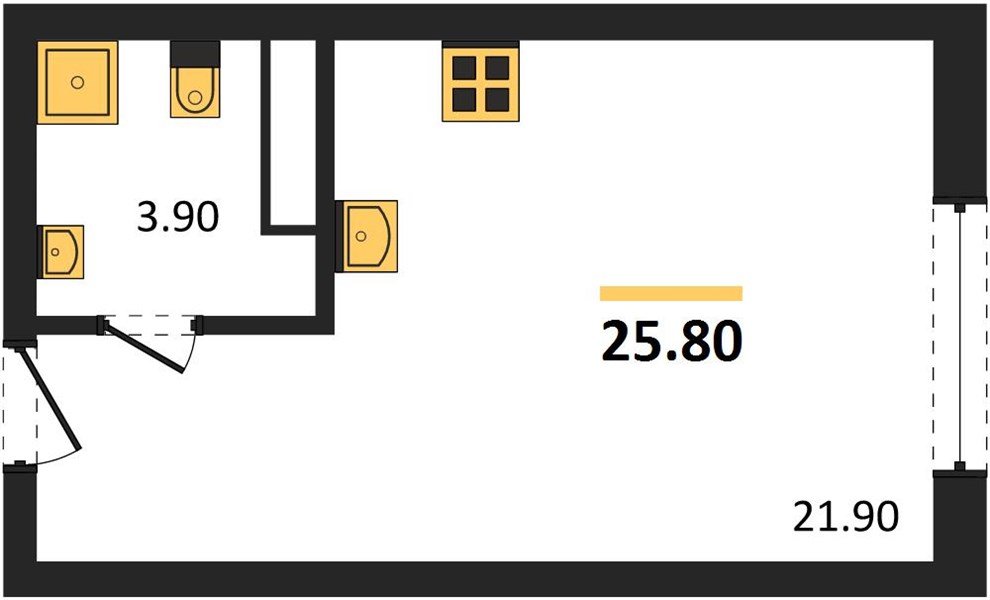 Фото №1: Студия 25 м² - Краснодар, мкр. Карасунский внутригородской округ