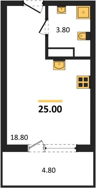 Фото №1: Студия 25 м² - Краснодар, мкр. Карасунский внутригородской округ