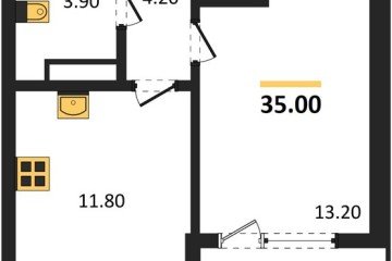 Фото №1: 1-комнатная квартира 35 м² - Краснодар, мкр. Карасунский внутригородской округ, 