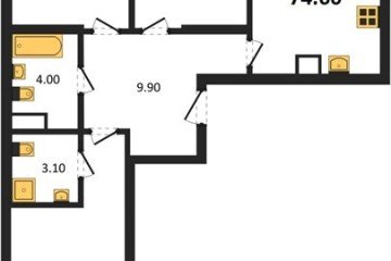 Фото №1: 3-комнатная квартира 74 м² - Краснодар, мкр. Карасунский внутригородской округ, 