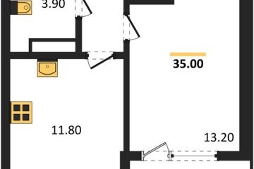 Фото №1: 1-комнатная квартира 35 м² - Краснодар, мкр. Карасунский внутригородской округ, 