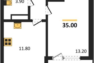 Фото №1: 1-комнатная квартира 35 м² - Краснодар, мкр. Карасунский внутригородской округ, 