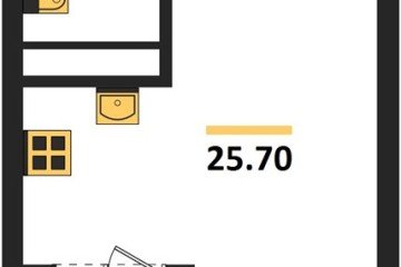 Фото №1: Студия 25 м² - Краснодар, мкр. Карасунский внутригородской округ, 