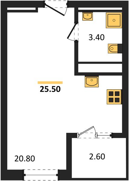 Фото №1: Студия 25 м² - Краснодар, мкр. Карасунский внутригородской округ