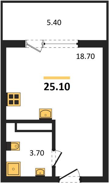 Фото №1: Студия 25 м² - Краснодар, мкр. Карасунский внутригородской округ