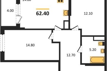 Фото №1: 2-комнатная квартира 62 м² - Краснодар, мкр. Карасунский внутригородской округ, ул. Виктора Казанцева