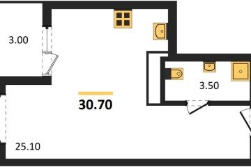 Фото №1: Студия 30 м² - Краснодар, мкр. Карасунский внутригородской округ, ул. Виктора Казанцева