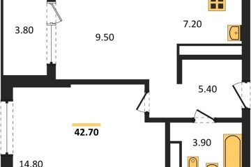Фото №1: 1-комнатная квартира 43 м² - Краснодар, мкр. Карасунский внутригородской округ, ул. Виктора Казанцева