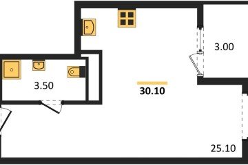 Фото №1: Студия 30 м² - Краснодар, мкр. Карасунский внутригородской округ, ул. Виктора Казанцева