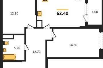 Фото №1: 2-комнатная квартира 62 м² - Краснодар, мкр. Карасунский внутригородской округ, ул. Виктора Казанцева