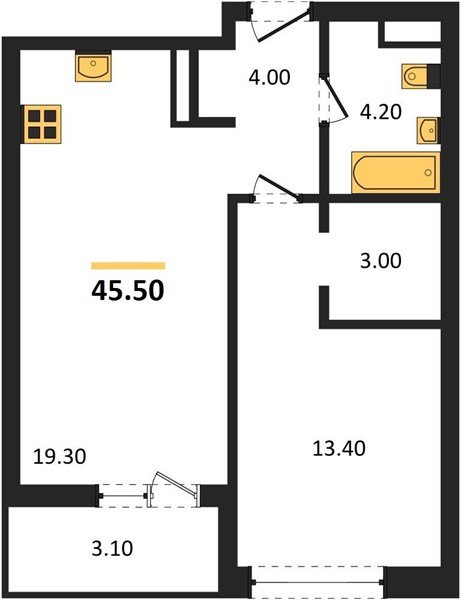 Фото №1: 1-комнатная квартира 45 м² - Краснодар, Прикубанский внутригородской округ, мкр. ЖК Эрмитаж, ул. им. Мурата Ахеджака, 20