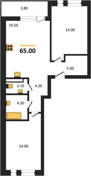 Фото №1: 2-комнатная квартира 65 м² - Краснодар, Прикубанский внутригородской округ, мкр. ЖК Эрмитаж, ул. им. Мурата Ахеджака, 20