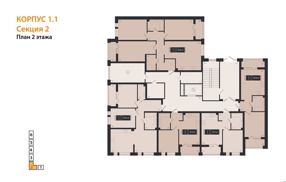 Фото №8: 1-комнатная квартира 40 м² - Краснодар, Прикубанский внутригородской округ, мкр. ЖК Эрмитаж, ул. им. Мурата Ахеджака, 20