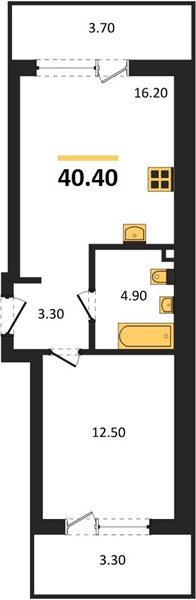 Фото №1: 1-комнатная квартира 40 м² - Краснодар, Прикубанский внутригородской округ, мкр. ЖК Эрмитаж, ул. им. Мурата Ахеджака, 20