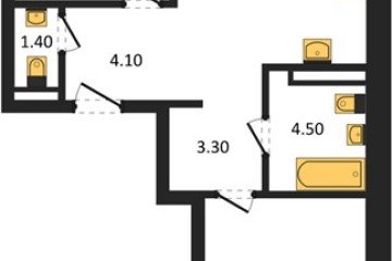 Фото №1: 2-комнатная квартира 58 м² - Краснодар, мкр. ЖК Эрмитаж, ул. им. Мурата Ахеджака, 20
