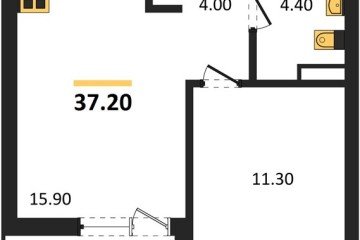 Фото №1: 1-комнатная квартира 37 м² - Краснодар, мкр. ЖК Эрмитаж, ул. им. Мурата Ахеджака, 20