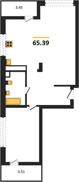 Фото №1: 2-комнатная квартира 65 м² - Краснодар, Центральный внутригородской округ, мкр. Черёмушки