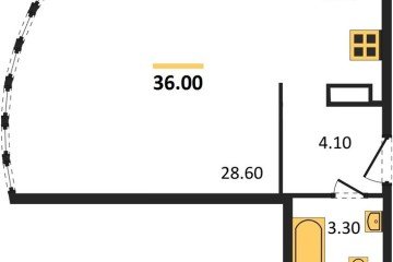Фото №1: Студия 36 м² - Краснодар, мкр. жилой комплекс Самолёт-6, 
