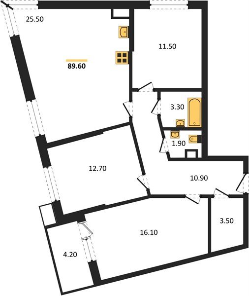 Фото №1: 3-комнатная квартира 89 м² - Краснодар, Парк Победы, мкр. Прикубанский внутригородской округ