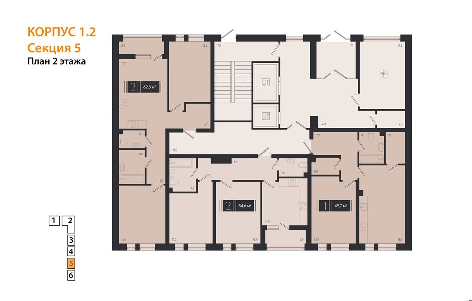 Фото №8: 2-комнатная квартира 54 м² - Краснодар, Прикубанский внутригородской округ, мкр. ЖК Эрмитаж, ул. им. Мурата Ахеджака, 20
