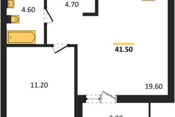 Фото №1: 1-комнатная квартира 41 м² - Краснодар, мкр. ЖК Эрмитаж, ул. им. Мурата Ахеджака, 20