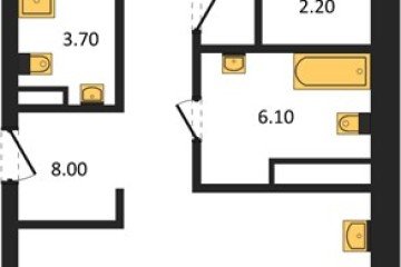 Фото №1: 2-комнатная квартира 74 м² - Краснодар, мкр. ЖК Эрмитаж, ул. им. Мурата Ахеджака, 20