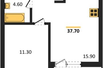 Фото №1: 1-комнатная квартира 37 м² - Краснодар, мкр. ЖК Эрмитаж, ул. им. Мурата Ахеджака, 20