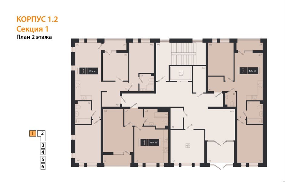 Фото №8: 1-комнатная квартира 46 м² - Краснодар, Прикубанский внутригородской округ, мкр. ЖК Эрмитаж, ул. им. Мурата Ахеджака, 20