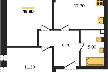 Фото №1: 2-комнатная квартира 49 м² - Краснодар, мкр. жилой комплекс Эрмитаж, 