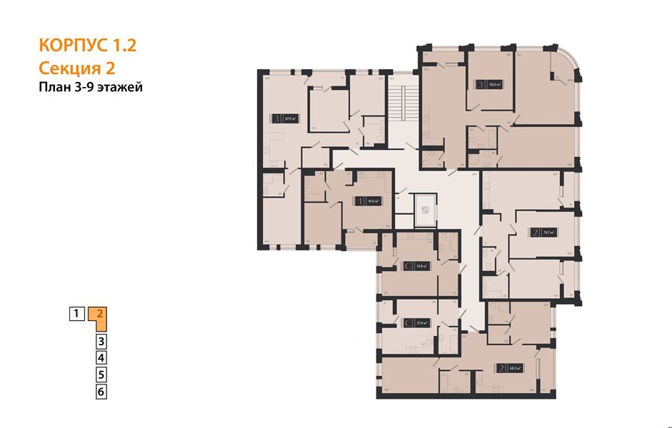Фото №8: 1-комнатная квартира 41 м² - Краснодар, ЖК Эрмитаж, Прикубанский внутригородской округ, мкр. жилой комплекс Эрмитаж