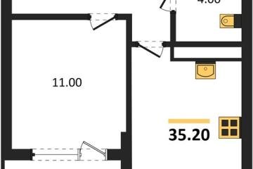 Фото №1: 1-комнатная квартира 35 м² - Краснодар, мкр. Карасунский внутригородской округ, 