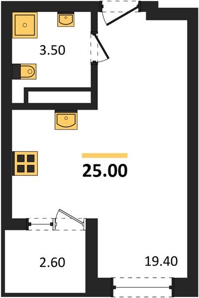Фото №1: Студия 25 м² - Краснодар, мкр. Карасунский внутригородской округ