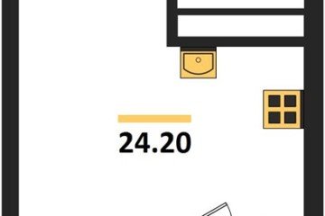 Фото №1: Студия 24 м² - Краснодар, мкр. Карасунский внутригородской округ, 