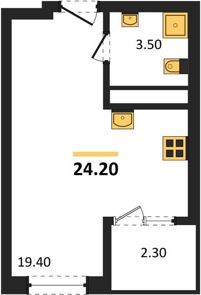 Фото №1: Студия 24 м² - Краснодар, мкр. Карасунский внутригородской округ