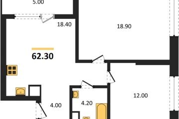 Фото №1: 2-комнатная квартира 62 м² - Краснодар, мкр. Карасунский внутригородской округ, 