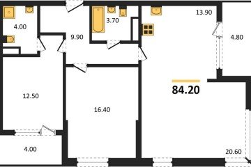 Фото №1: 2-комнатная квартира 84 м² - Краснодар, мкр. Карасунский внутригородской округ, 