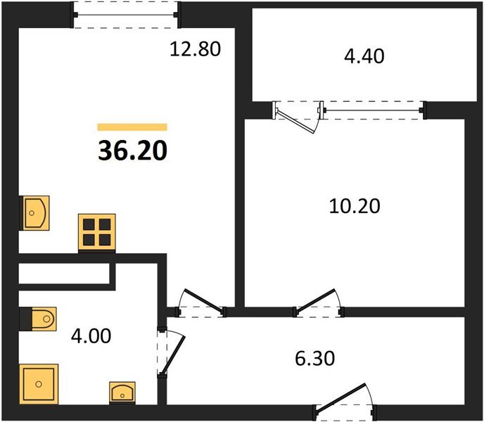 Фото №1: 1-комнатная квартира 36 м² - Краснодар, мкр. Карасунский внутригородской округ