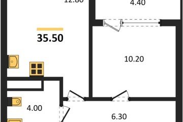 Фото №1: 1-комнатная квартира 35 м² - Краснодар, мкр. Карасунский внутригородской округ, 