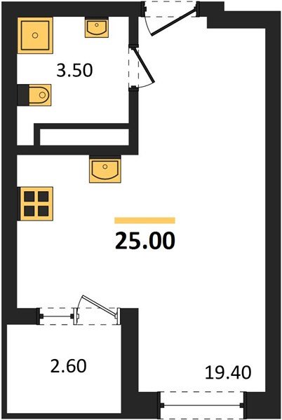 Фото №1: Студия 25 м² - Краснодар, мкр. Карасунский внутригородской округ