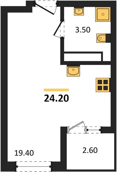 Фото №1: Студия 24 м² - Краснодар, мкр. Карасунский внутригородской округ