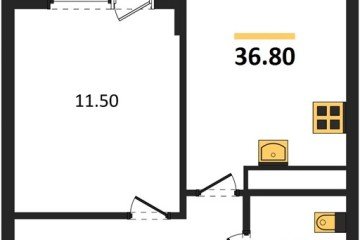 Фото №1: 1-комнатная квартира 36 м² - Краснодар, мкр. Карасунский внутригородской округ, 