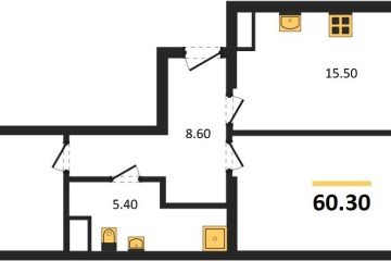 Фото №1: 2-комнатная квартира 60 м² - Краснодар, мкр. Карасунский внутригородской округ, 